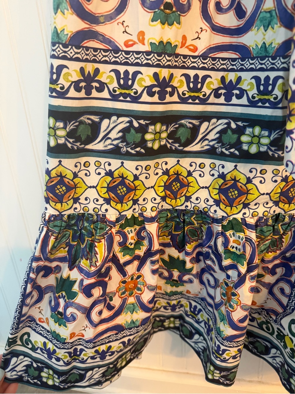 ANTONIO MELANI Multicolor Floral Tile Maxi Skirt - Picture 2 of 4